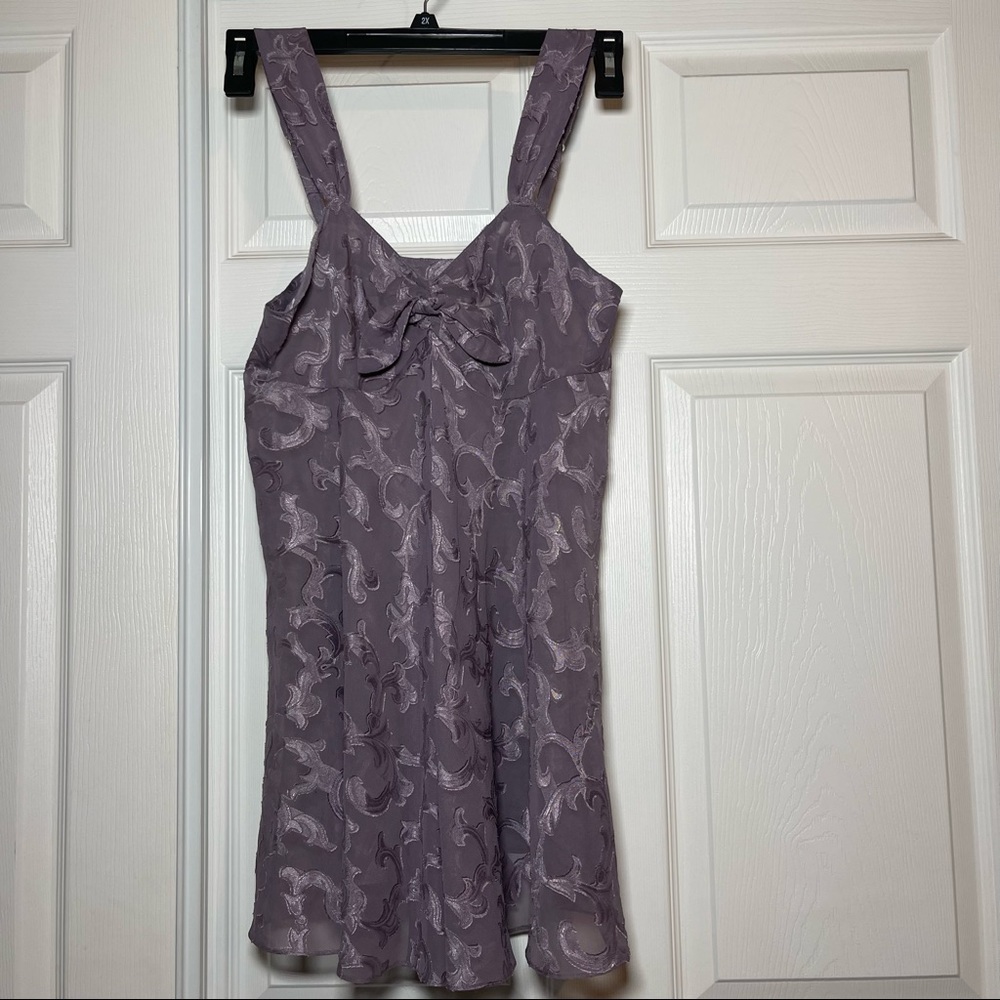 Victoria’s Secret Gold Label Lilac Camisole Burnout Floral Pattern Small Fairy